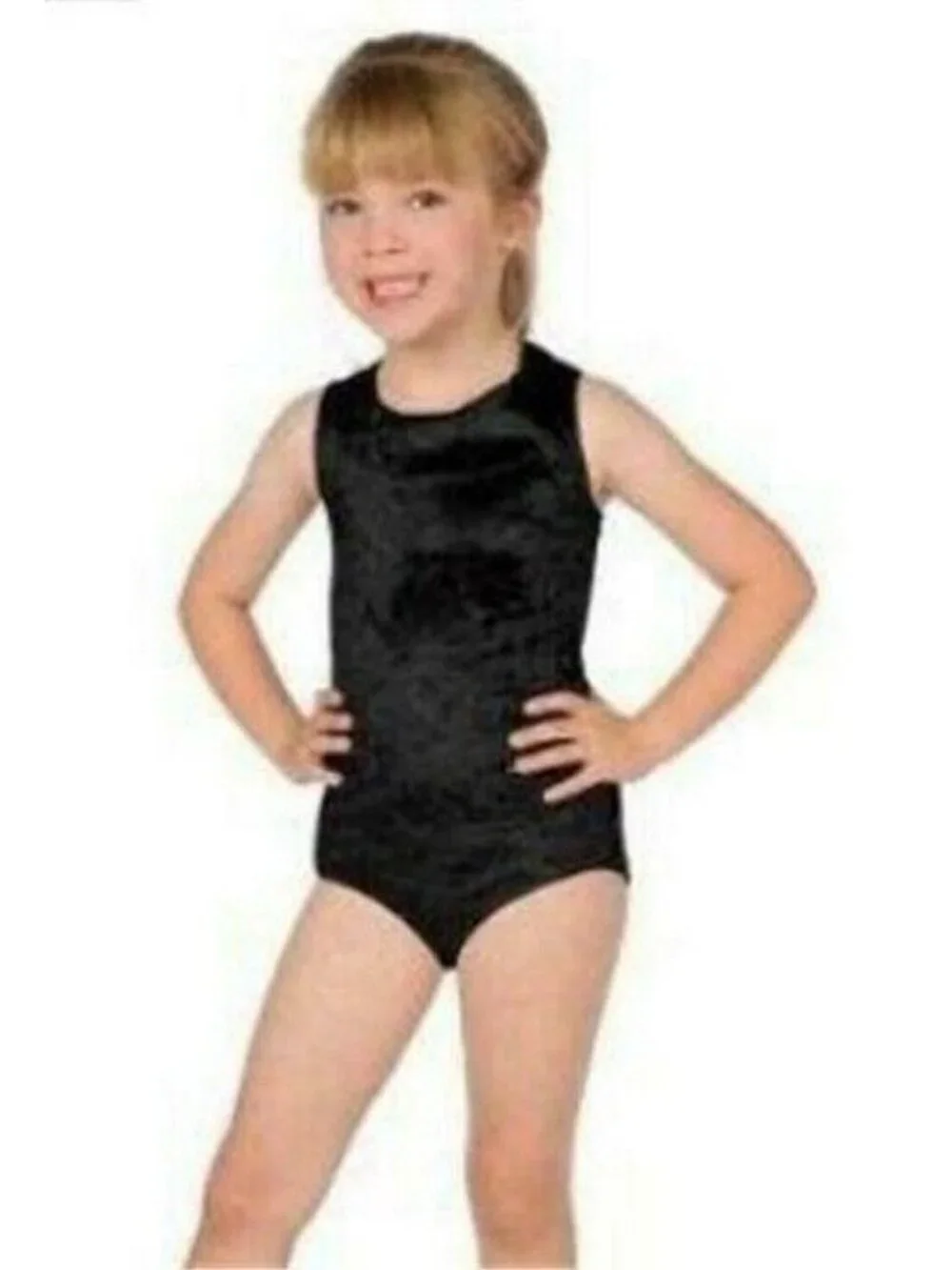 Halloween Costume Child Black Leotard Dance Ballet Gymnastics Girls Small 4-6 S